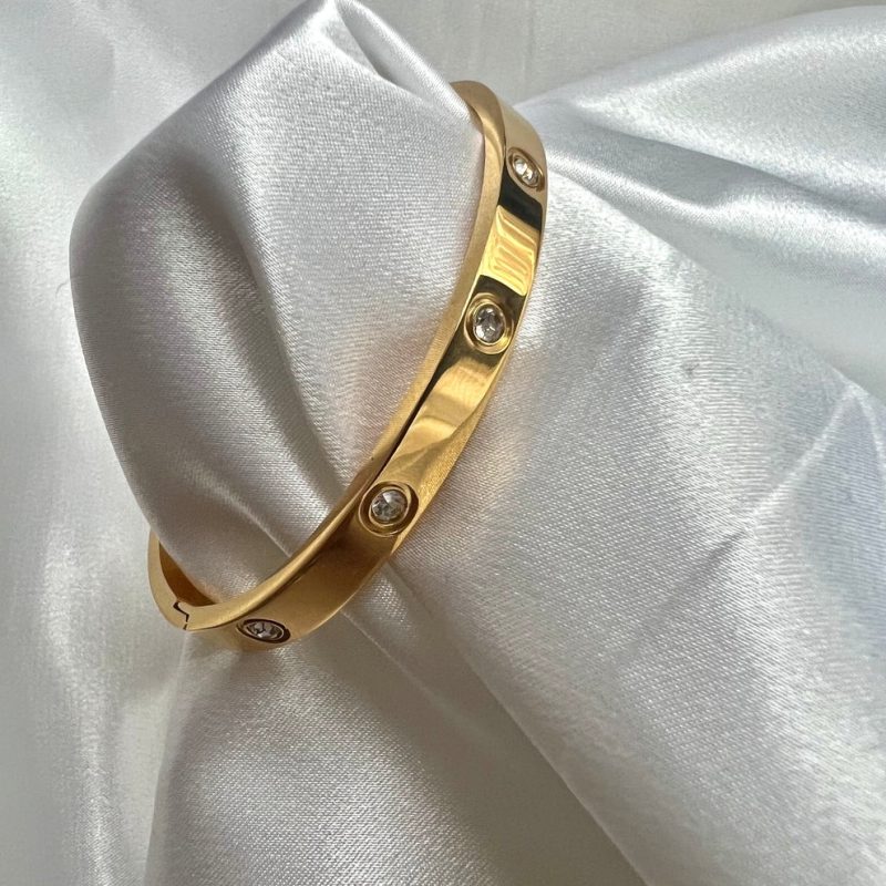 18k GOLD PLATED TITANIUM STAINLESS STEEL BRACELET