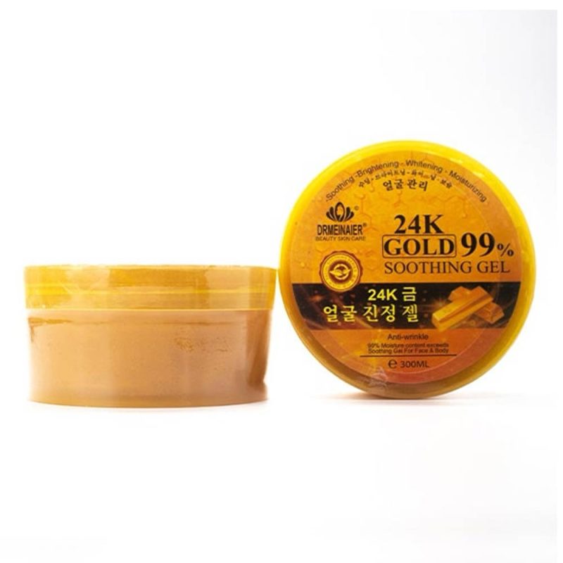 2 combo offer 24K Gold 99% Soothing Gel - 300ml buy 2 get one hand made  saffron goat milk soap free