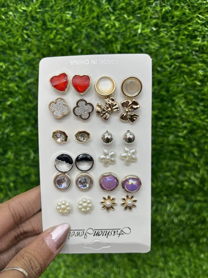 12 pairs earrings combo set - Image 3