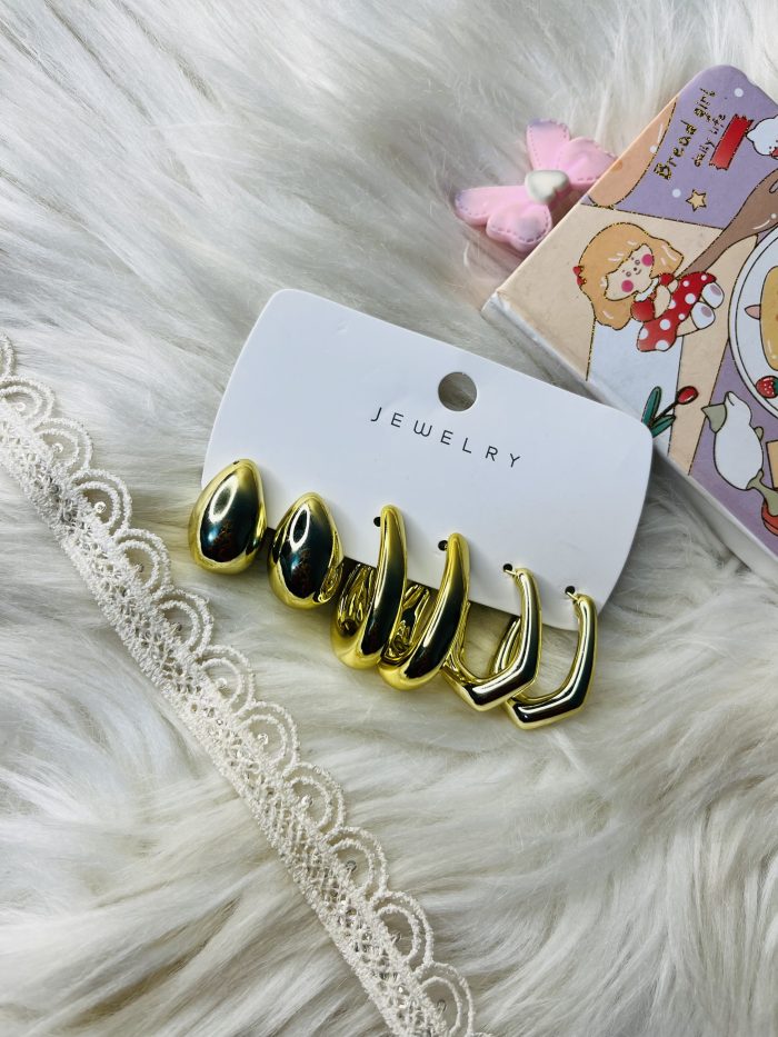 3 pairs earrings set