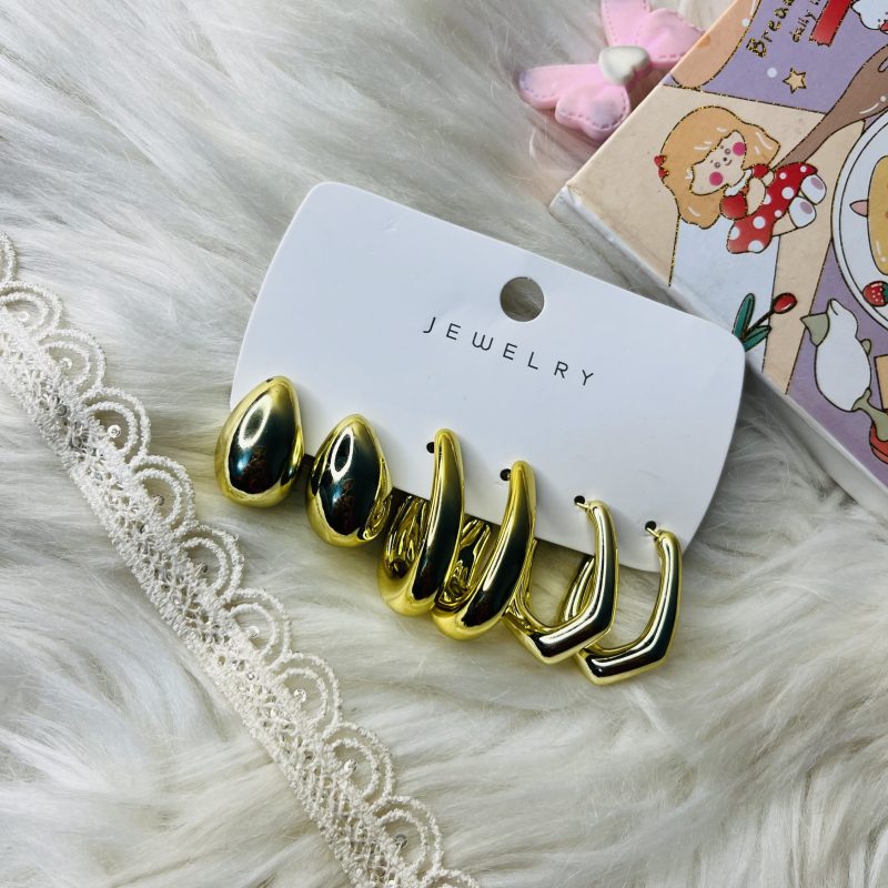 3 pairs earrings set