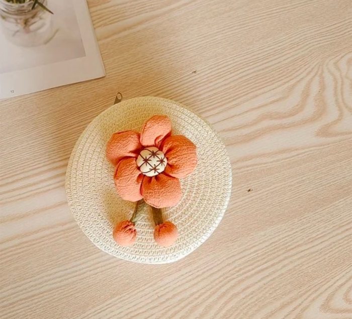 Floral round imported shoulder bag for travel - Image 3
