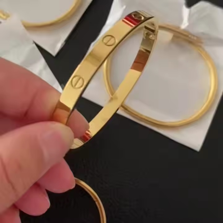 18k  gold titanium stainless steel bracelet