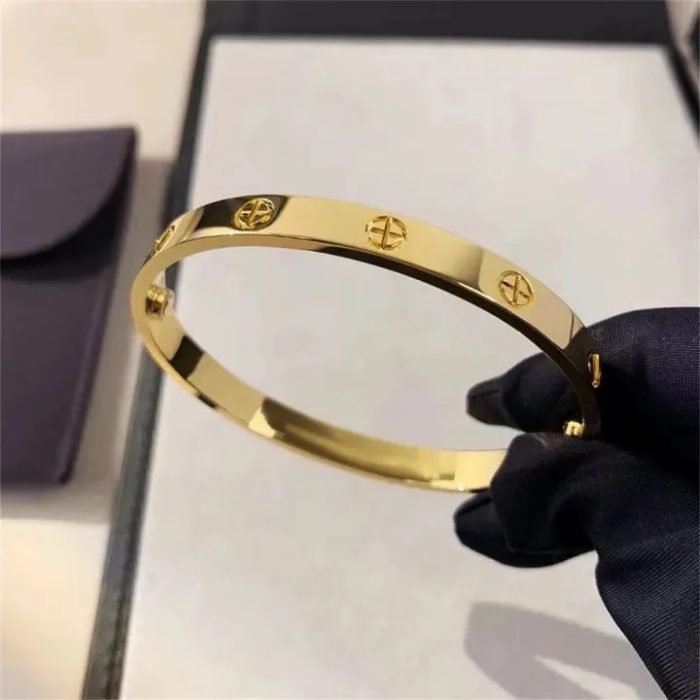 18k  gold titanium stainless steel bracelet - Image 2