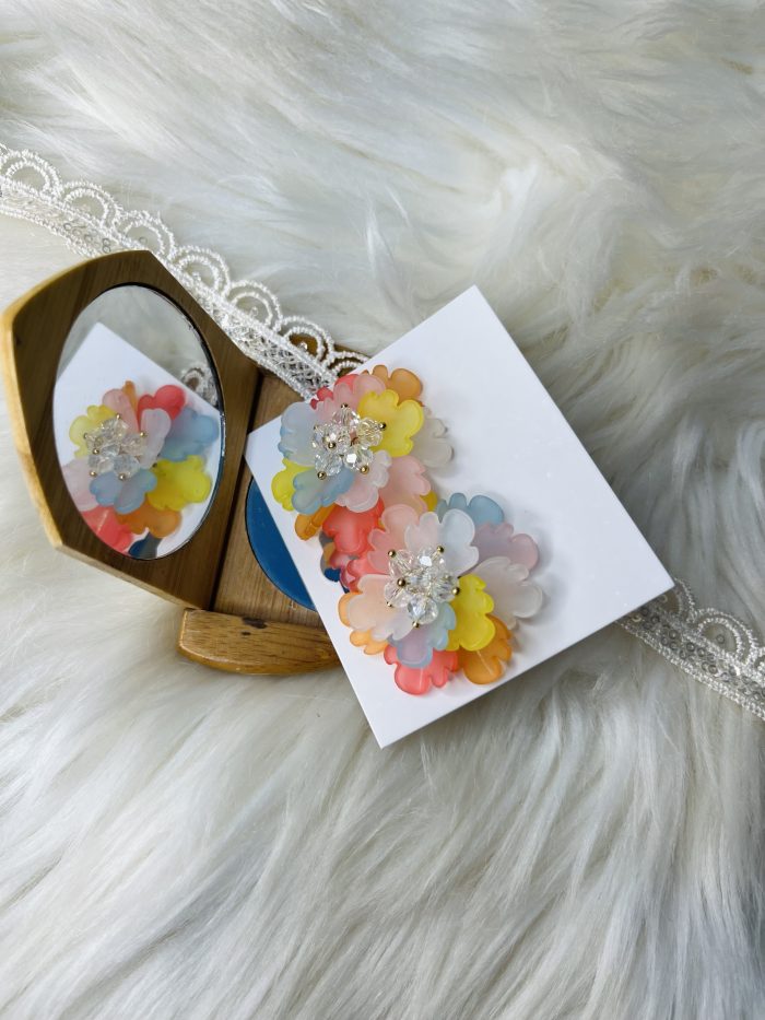 Beautiful flower earrings for women - Image 3