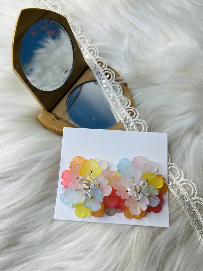 Beautiful flower earrings for women - Image 2
