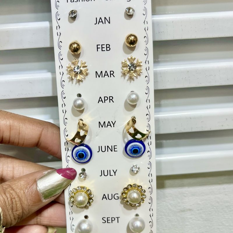 12 pair colorful earrings set