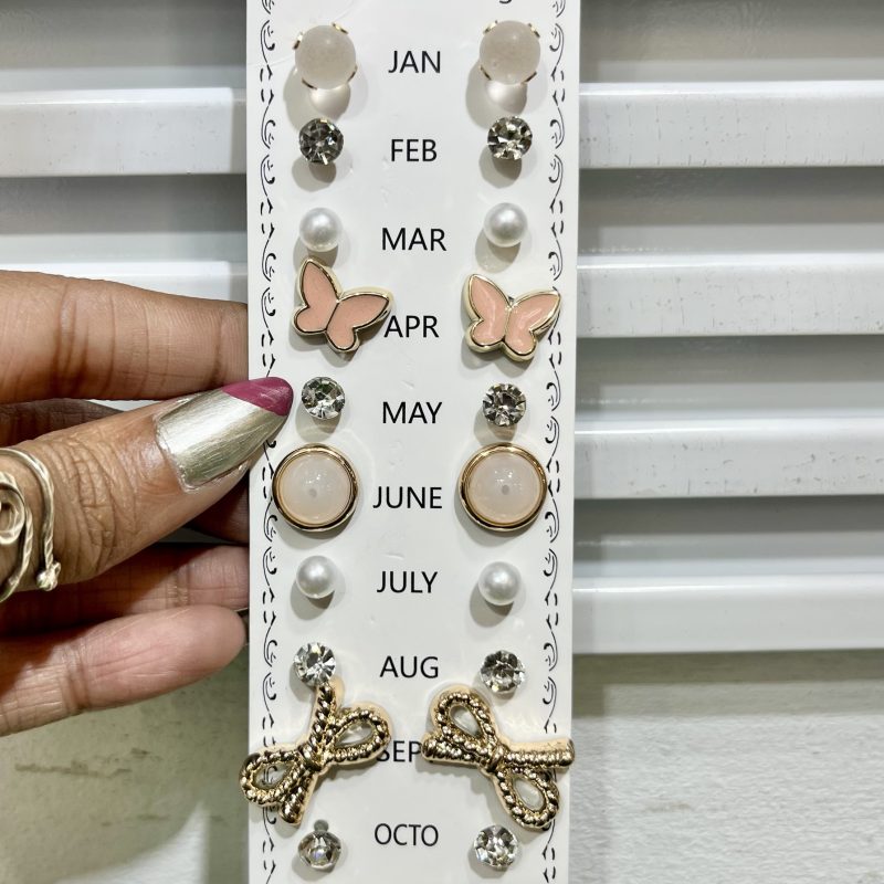 12 pairs colorful earrings set