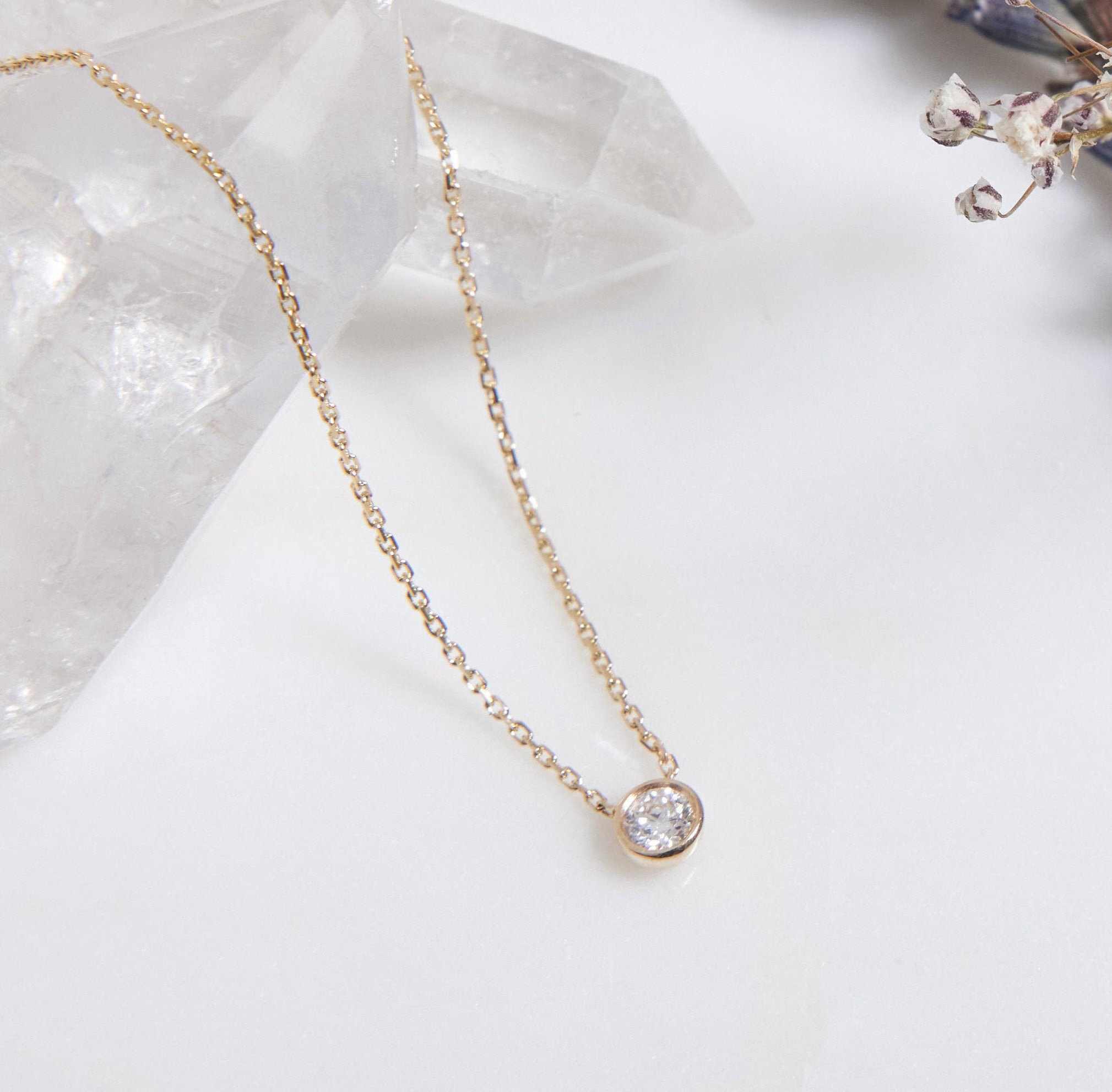 Minimalist Round Zircon Necklace - Image 2