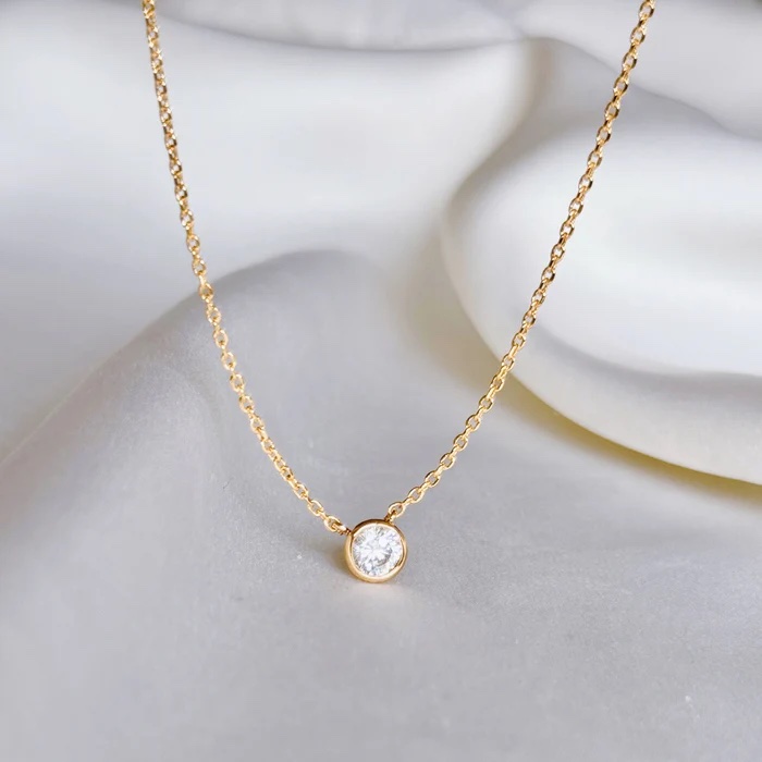 Minimalist Round Zircon Necklace